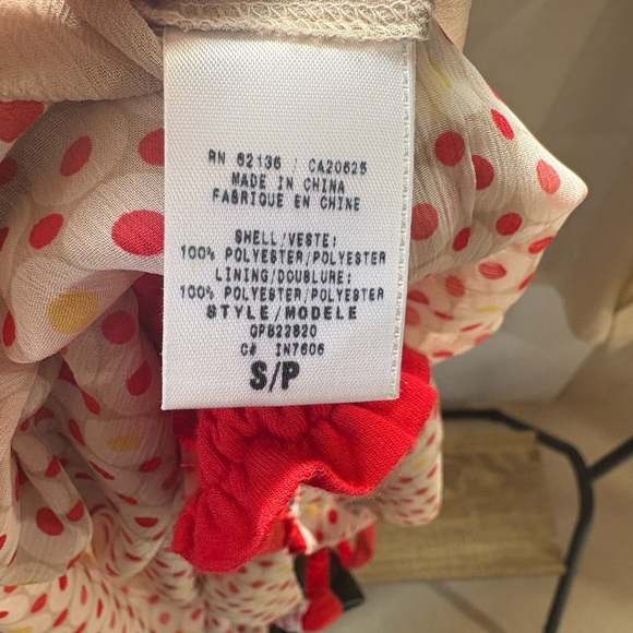 Guess Y2K Red and White Polka Dot Halter Babydoll Summer Top Size Small - Picture 8 of 8